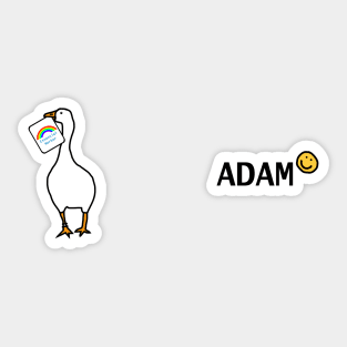 Goose Steals Adam Essential Worker Rainbow Card Sticker